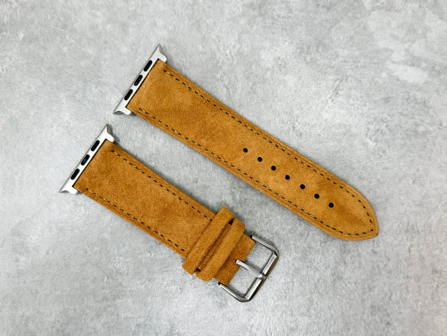 Chameu - Genuine tan Leather Apple watch bracelet, 42-45 mm, 38-41 mm suede Original Leather watch band, leather ban- Birthday gift